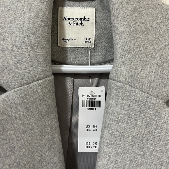 Abercrombie & Fitch wool blend blazer coat - Picture 2 of 3